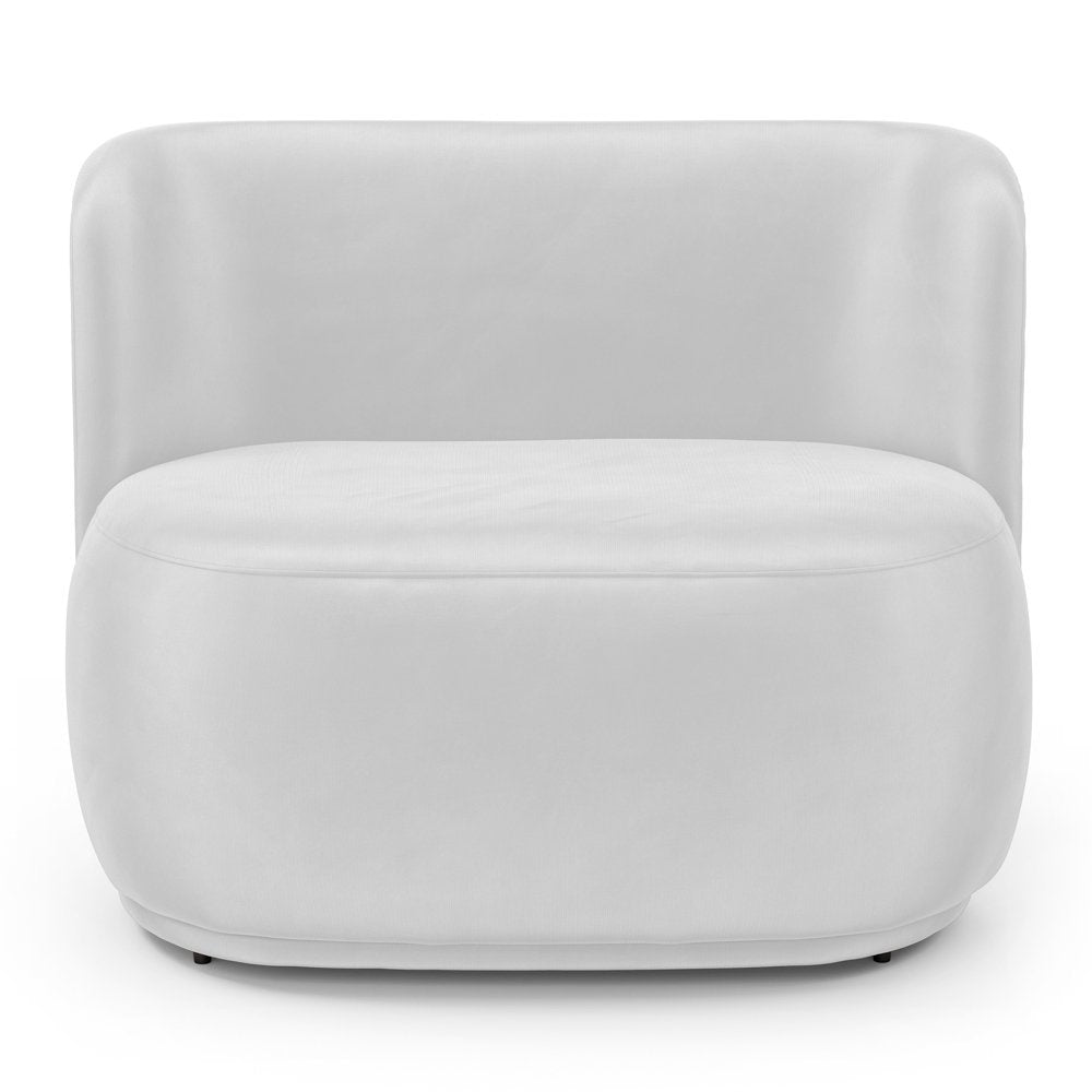 White Organic 2-Seater Loveseat