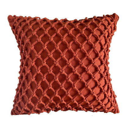 Terracotta Macrame Cushion Cover 50 x 50 cm