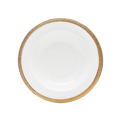 Set of 6 White Porcelain Deep Plates