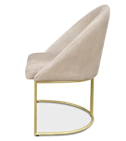 Velvet Accent Chair with Gold Metal Legs