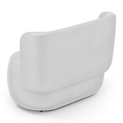 White Organic 2-Seater Loveseat