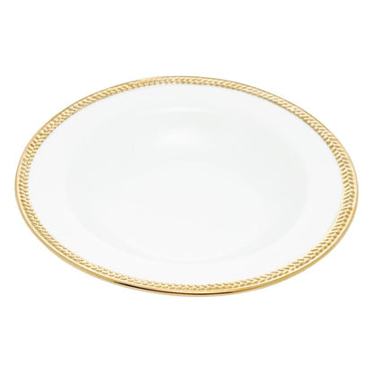 Set of 6 White Porcelain Deep Plates