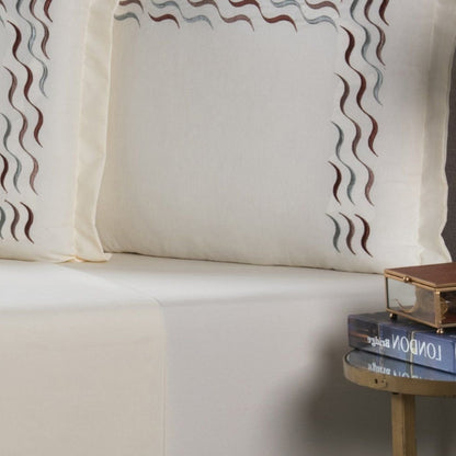 Embroidered King Cotton Sheet Set