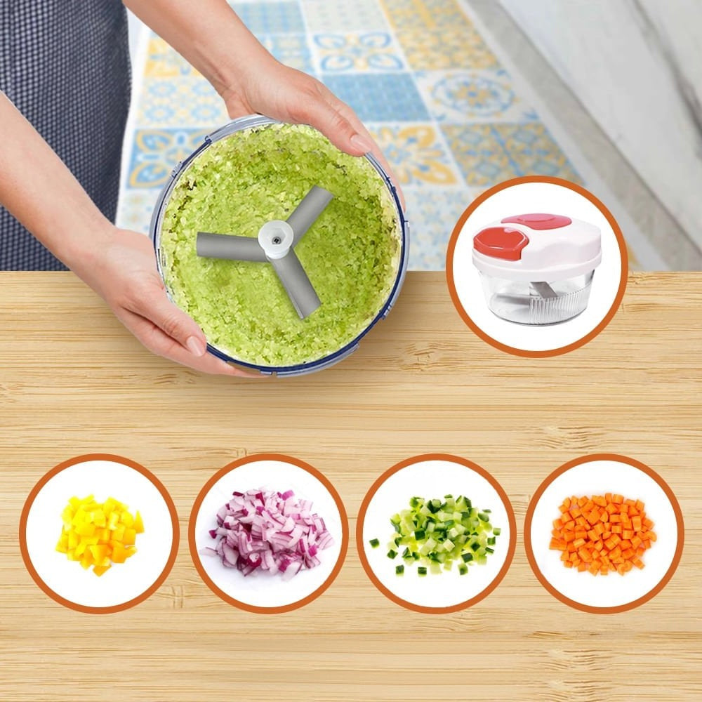 500 ml Manual Food Chopper with 3 Blades