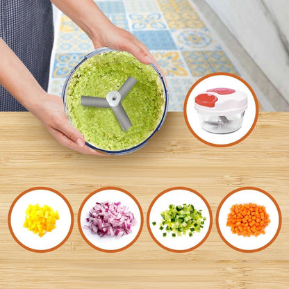 500 ml Manual Food Chopper with 3 Blades