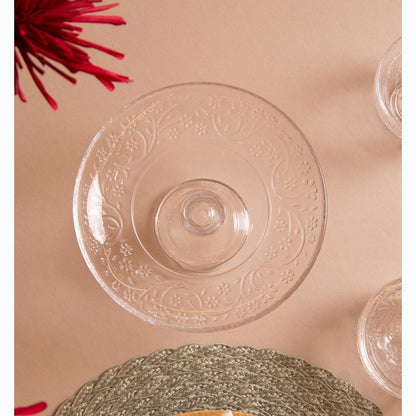 Crystal Footed Dessert Plate