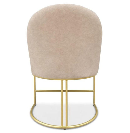 Velvet Accent Chair with Gold Metal Legs