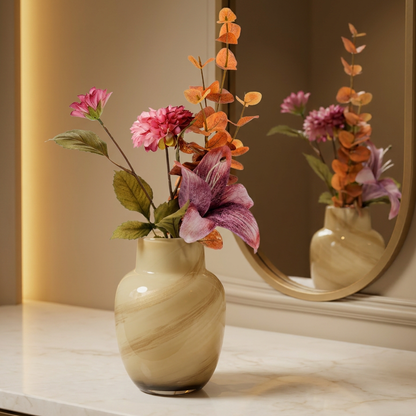 Soft Green Organic Glass Vase