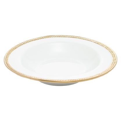 Set of 6 White Porcelain Deep Plates