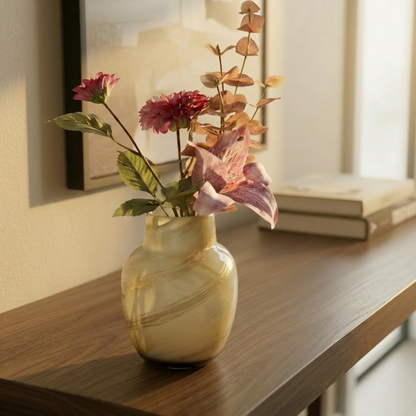 Soft Green Organic Glass Vase