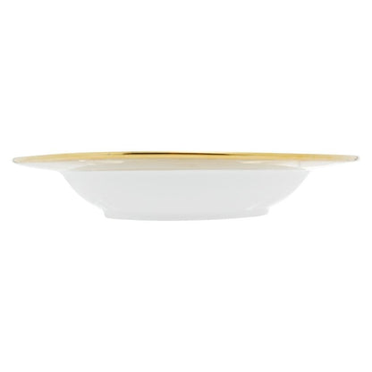 Set of 6 White Porcelain Deep Plates